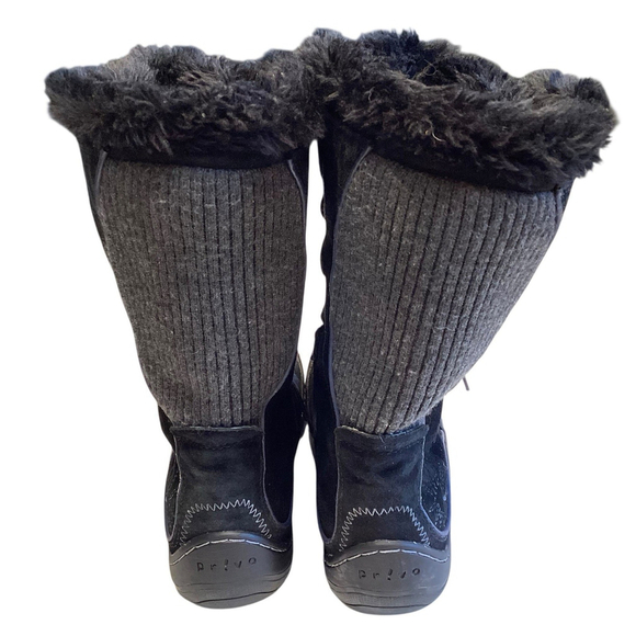 Clarks Privo Boots Women Sz 7 Black Winter Snow Waterproof Leather Lace-up EUC - Picture 5 of 8